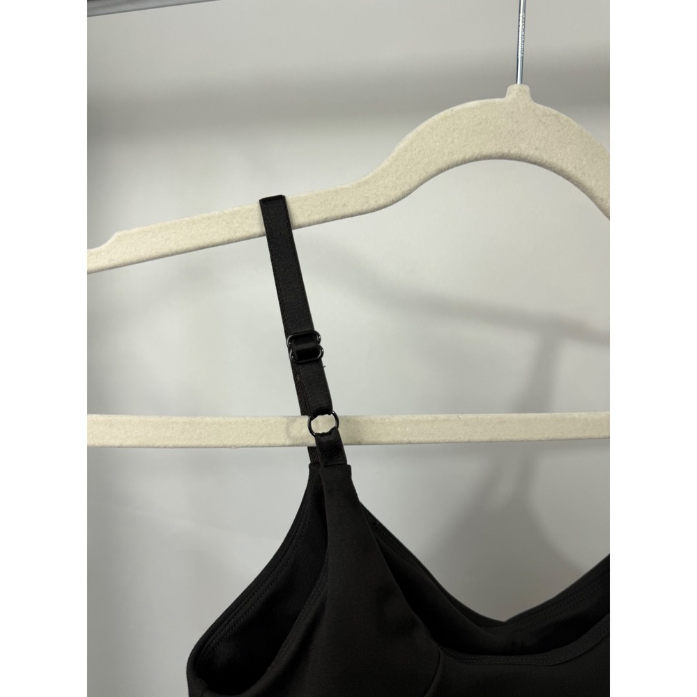 Sommer Ray Womens Black Adjustable Strap Crop Top Camisole with Shelf Bra S/P - Picture 3 of 9